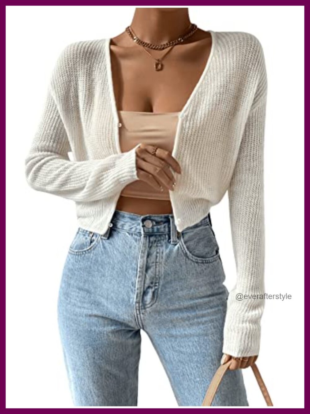 Drop Shoulder Button Up Knit Cardigan Sweater